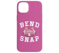 Carcasa para iPhone 14 Plus Bend and Snap Football Game Day Coquette Bow Pink Football