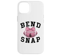 Carcasa para iPhone 14 Plus Bend and Snap Football Game Day Coquette Pink Football Bow
