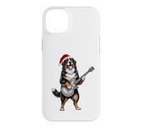 Carcasa para iPhone 14 Plus Berner Santa Hat Guitarra Eléctrica Fiesta de Navidad