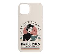 Carcasa para iPhone 14 Plus Bien Leído Mujer Amante Libro Feminista Lector Bibliófilo