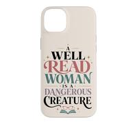 Carcasa para iPhone 14 Plus Bien Leído Mujer Lectora Cita Amante de Libros Feminista