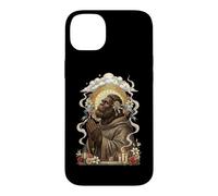 Carcasa para iPhone 14 Plus Bigfoot Rezando Coqueta Católica Sagrada Vintage Rosario Arco