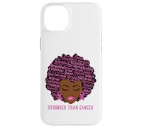 Carcasa para iPhone 14 Plus Black Women Queen Stronger Than Breast Cancer Pink Ribbon