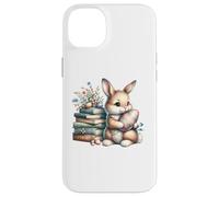 Carcasa para iPhone 14 Plus Bookish Easter Bunny Reading Book Every Bunny Loves to Read