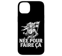 Carcasa para iPhone 14 Plus Born To Do This Juana de Arco Cita inspiradora en francés