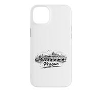 Carcasa para iPhone 14 Plus Bosquejo de Paisaje Urbano del Puente de Carlos de Pr