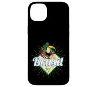 Carcasa para iPhone 14 Plus Brasil tucán Retro Samba Carnaval Recuerdo Vintage