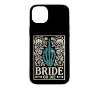 Carcasa para iPhone 14 Plus Bride Or Die Retro Halloween Despedida de Soltera a Juego