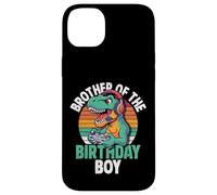 Carcasa para iPhone 14 Plus Brother of The Birthday Boy Gaming T-Rex Cumpleaños a Juego