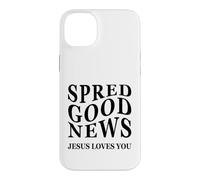 Carcasa para iPhone 14 Plus Buenas Noticias Jesus Loves You Inspiring Christian Back Print