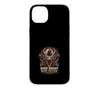 Carcasa para iPhone 14 Plus Burn Bright Bow Never Norse Dragon Viking Runes