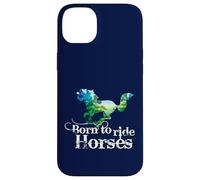 Carcasa para iPhone 14 Plus Caballo Born to Ride Horses equitación Galope Caballo arro Libertad