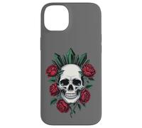Carcasa para iPhone 14 Plus Calavera y Rosas Rojas Skull gótico
