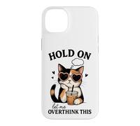 Carcasa para iPhone 14 Plus Calico Cat Overthinking - Diseño de café Helado
