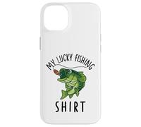 Carcasa para iPhone 14 Plus Camiseta de Pesca Divertida para niños My Lucky Fishing-Shirt Bass Fish