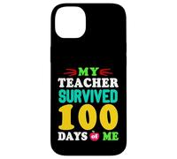 Carcasa para iPhone 14 Plus Camiseta My Teacher Survived 100 Days of Me 100 School Days