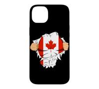 Carcasa para iPhone 14 Plus Canadian Superhero Canada Flag Patriot Gift