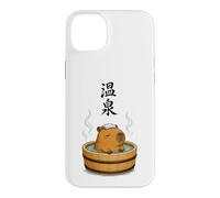 Carcasa para iPhone 14 Plus Capybara Onsen Japonés Hot Spring Relajación