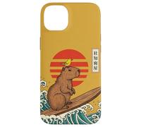 Carcasa para iPhone 14 Plus Capybara Surfing Japonés Gran Ola Kanagawa Ukiyo-e