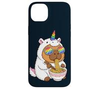 Carcasa para iPhone 14 Plus Carpincho Unicornio Comiendo Ramen Arco Iris Orgullo Kawaii