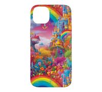 Carcasa para iPhone 14 Plus Castillo Rainbow Fairytale Magical Princess Design
