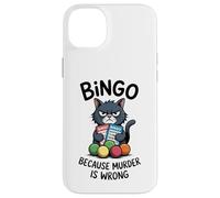 Carcasa para iPhone 14 Plus Cat Bingo Porque el Asesinato está Mal
