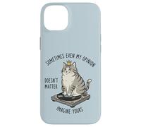 Carcasa para iPhone 14 Plus Cat On Record Player Imagina Que tu opinión no Importa