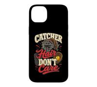 Carcasa para iPhone 14 Plus Catcher Hair Don't Care Softball Cola de Caballo Humor