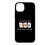 Carcasa para iPhone 14 Plus Cats Make Me Happy Humans Make My Head Hurt for Cat Lovers