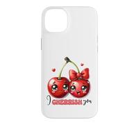 Carcasa para iPhone 14 Plus Cerezas Kawaii I Cherrish You Pareja Amor Fruta