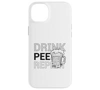 Carcasa para iPhone 14 Plus Cerveza Beber Humor Bebida Orinar Repetir CER