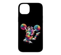 Carcasa para iPhone 14 Plus Cheerleader Pom Poms Colorful Outfit Rainbow Tie Dye
