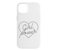 Carcasa para iPhone 14 Plus Chica Poder Corazón Amor Mujeres poderosas Fuerte Empoderar Mujer