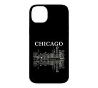 Carcasa para iPhone 14 Plus Chicago Illinois Skyline City Reflection Urban