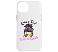 Carcasa para iPhone 14 Plus Chicas a Juego Viaje Praia Do Camilo Portugal Moño de Pelo desordenado