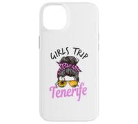 Carcasa para iPhone 14 Plus Chicas a Juego Viaje Tenerife moño desordenado