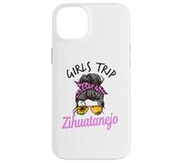 Carcasa para iPhone 14 Plus Chicas a Juego Viaje Zihuatanejo México moño desordenado