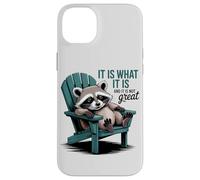 Carcasa para iPhone 14 Plus Chill Raccoon Lazy Summer Actitud - Cita Divertida
