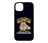 Carcasa para iPhone 14 Plus Chinchilla Gato Persa Mamá/Papá Divertido Gato Dueño Humor