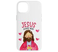 Carcasa para iPhone 14 Plus Christian Kids Jesus Loves Me God Niños Pequeños Niñas Adolescentes Jóvenes