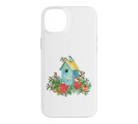 Carcasa para iPhone 14 Plus Christmas Holiday Wreath Birdhouse Birds & Bells