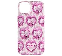 Carcasa para iPhone 14 Plus Chucky and Tiffany Flaming Hearts All-Over Print