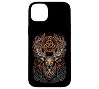 Carcasa para iPhone 14 Plus Ciervo Blanco Mitología vikinga Runas Espíritu nórdico
