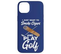 Carcasa para iPhone 14 Plus Cita de Golfista Profesional I Just Want To Smoke Cigars and Play Golf