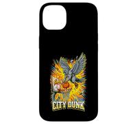 Carcasa para iPhone 14 Plus City Dunk Pigeon Baloncesto Slam Funny Bird