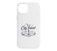 Carcasa para iPhone 14 Plus City Island Bronx New York Nautical Anchor Vintage Velero