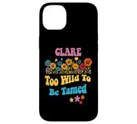 Carcasa para iPhone 14 Plus Clare Name Cute Retro Girls Wildflower Clare Name