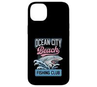 Carcasa para iPhone 14 Plus Club de Pesca Ocean City Beach Shark Maryland
