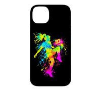 Carcasa para iPhone 14 Plus Colorido Fútbol Chica Jugador Fútbol Am