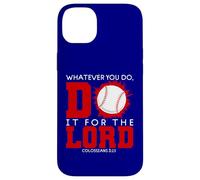 Carcasa para iPhone 14 Plus Colosenses 3:23-Hagas lo Que Hagas, hazlo por el Tema de béisbol del Señor